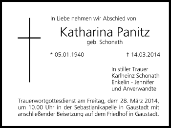 Anzeige von Katharina Panitz von MGO