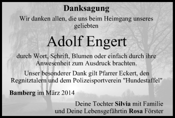 Anzeige von Adolf Engert von MGO