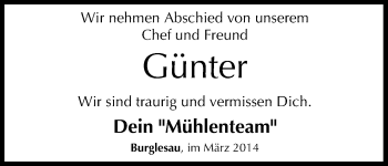 Anzeige von Günter  von MGO