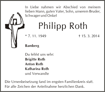 Anzeige von Philipp Roth von MGO