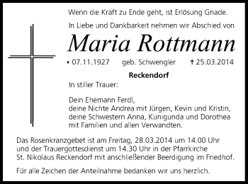 Anzeige von Maria Rottmann von MGO