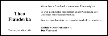 Anzeige von Theo Flanderka von MGO