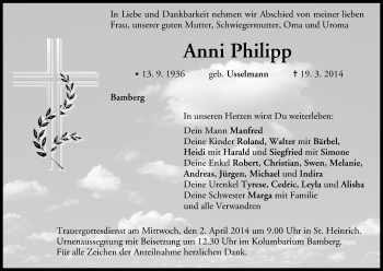 Anzeige von Anni Philipp von MGO