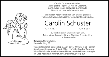 Anzeige von Carolin Schuster von MGO