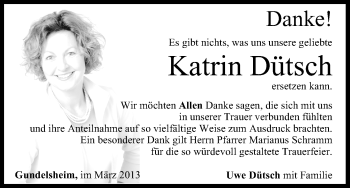Anzeige von Katrin Dütsch von MGO