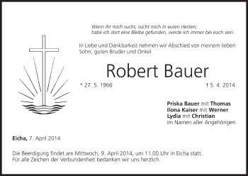 Anzeige von Robert Bauer von MGO