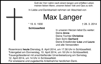 Anzeige von Max Langer von MGO