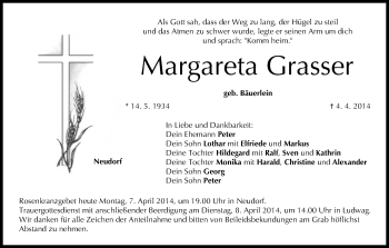 Anzeige von Margareta Grasser von MGO