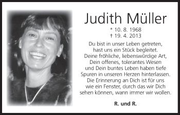 Anzeige von Judith Müller von MGO