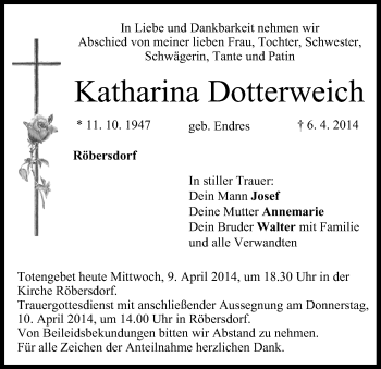 Anzeige von Katharina Dotterweich von MGO