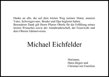 Anzeige von Michael Eichfelder von MGO