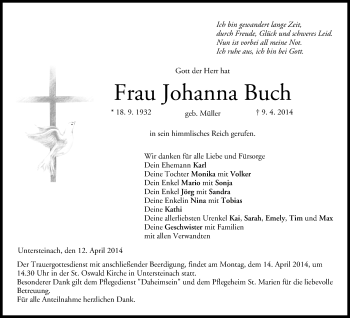Anzeige von Johanna Buch von MGO