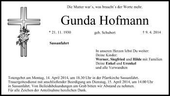 Anzeige von Gunda Hofmann von MGO