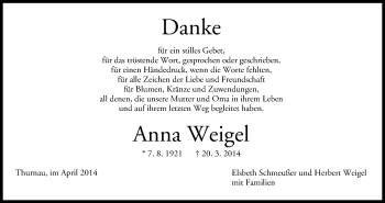 Anzeige von Anna Weigel von MGO