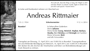 Anzeige von Andreas Rittmaier von MGO