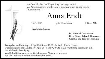 Anzeige von Anna Endt von MGO