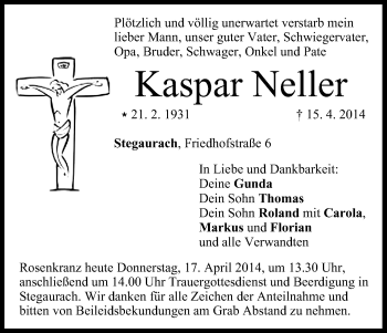 Anzeige von Kaspar Neller von MGO