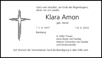 Anzeige von Klara Amon von MGO