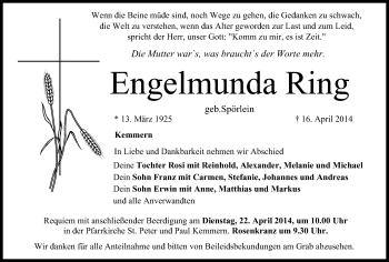 Anzeige von Engelmunda Ring von MGO