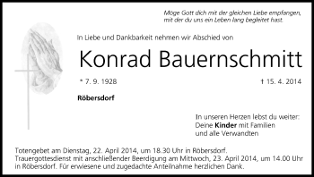 Anzeige von Konrad Bauernschmitt von MGO