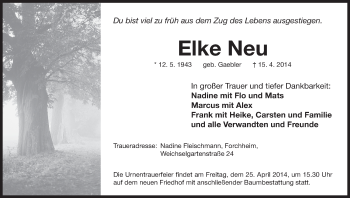 Anzeige von Elke Neu von MGO