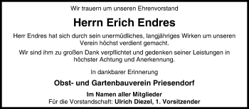 Anzeige von Erich Endres von MGO