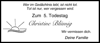 Anzeige von Christine Blümig von MGO