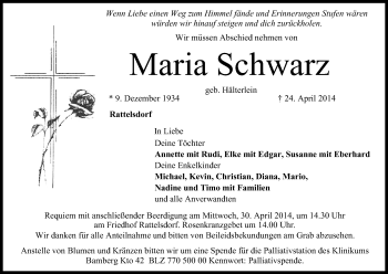 Anzeige von Maria Schwarz von MGO
