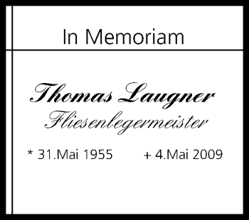 Anzeige von Thomas Laugner von MGO