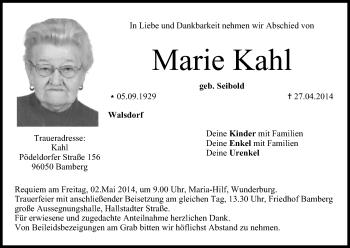 Anzeige von Marie Kahl von MGO
