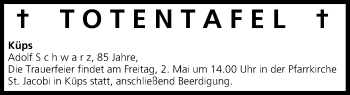 Anzeige von Totentafel Küps von MGO