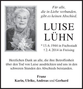 Anzeige von Luise Lühn von MGO