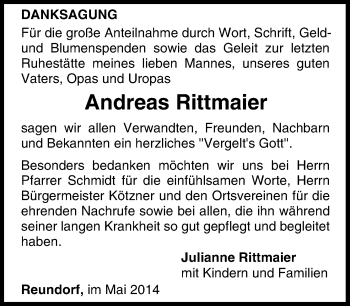 Anzeige von Andreas Rittmaier von MGO