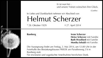 Anzeige von Helmut Scherzer von MGO