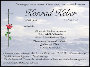 Anzeige von Konrad Keber von MGO