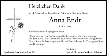 Anzeige von Anna Endt von MGO