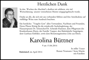 Anzeige von Karolina Büttner von MGO