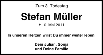 Anzeige von Stefan Müller von MGO