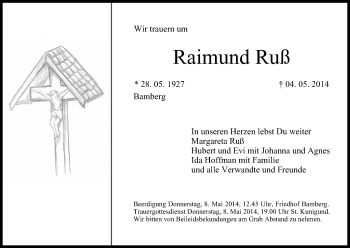Anzeige von Raimund Ruß von MGO