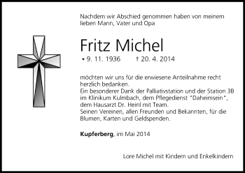 Anzeige von Fritz Michel von MGO