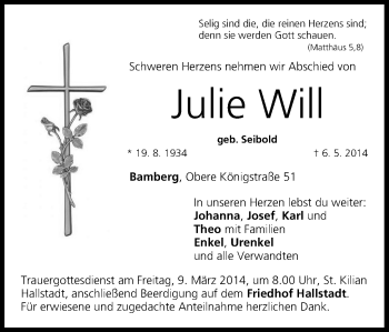 Anzeige von Julie Will von MGO