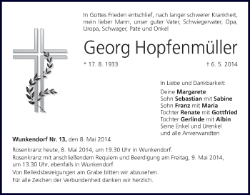Anzeige von Georg Hopfenmüller von MGO