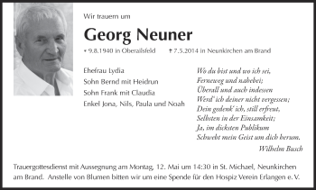 Anzeige von Georg Neuner von MGO