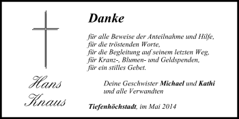 Anzeige von Hans Knaus von MGO