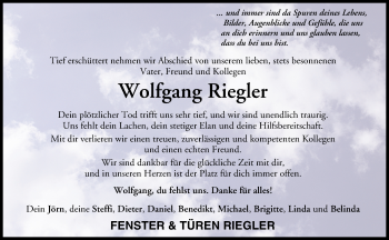 Anzeige von Wolfgang Riegler von MGO