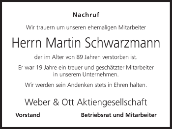 Anzeige von Martin Schwarzmann von MGO