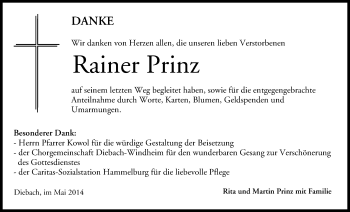 Anzeige von Rainer Prinz von MGO