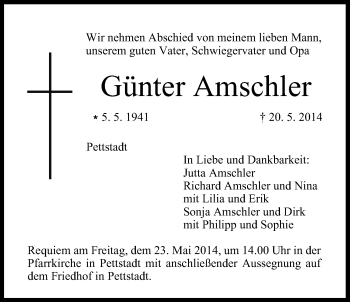 Anzeige von Günter Amschler von MGO