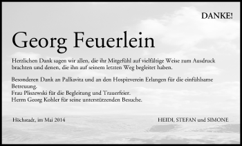 Anzeige von Georg Feuerlein von MGO