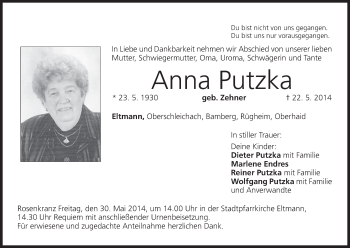 Anzeige von Anna Putzka von MGO